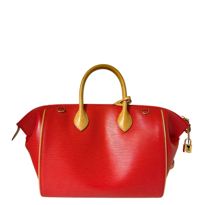 Louis Vuitton Doc PM Epi Leder Rot Gold mit Schulterriemen