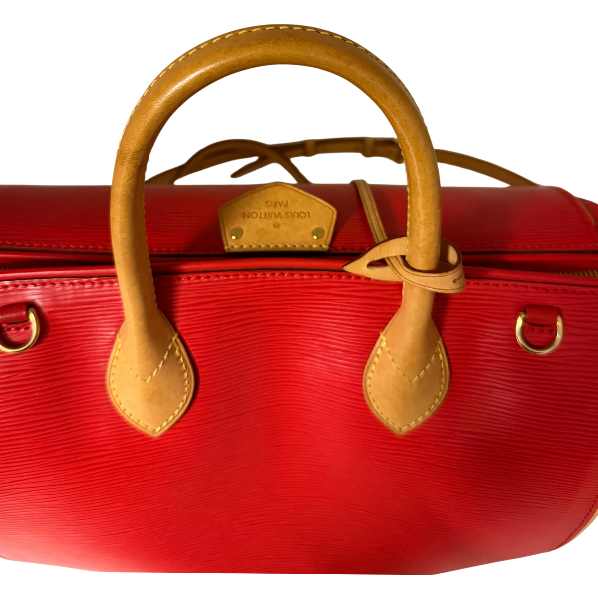 Louis Vuitton Doc PM Epi Leder Rot Gold mit Schulterriemen