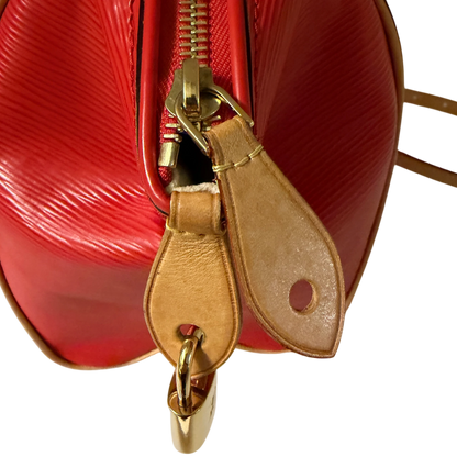 Louis Vuitton Doc PM Epi Leder Rot Gold mit Schulterriemen