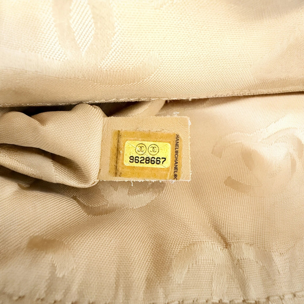 Chanel Vintage CC Stitch Schultertasche Kaviarleder beige braun / sehr gut Chanel