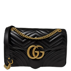 Gucci GG Marmont Medium leer zwart actuele versie