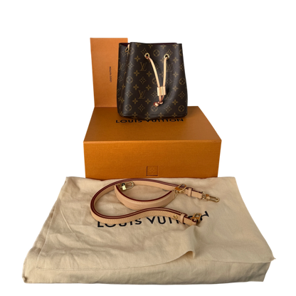 Louis Vuitton NéoNoé BB Monogram Canvas Braun Bordeaux Gold – Ansicht 12