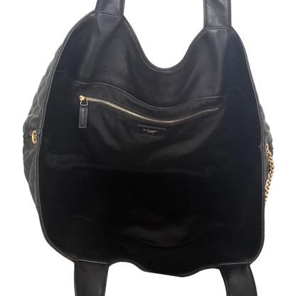 Saint Laurent ICARE Maxi-Shopper aus gestepptem Lammleder Schwarz / sehr gut Saint Laurent