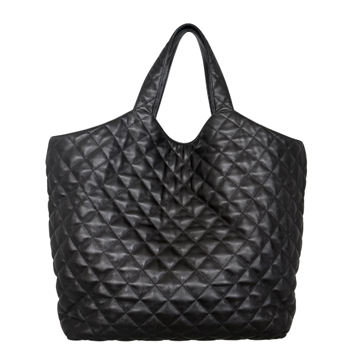Saint Laurent ICARE Maxi-Shopper aus gestepptem Lammleder Schwarz / sehr gut Saint Laurent
