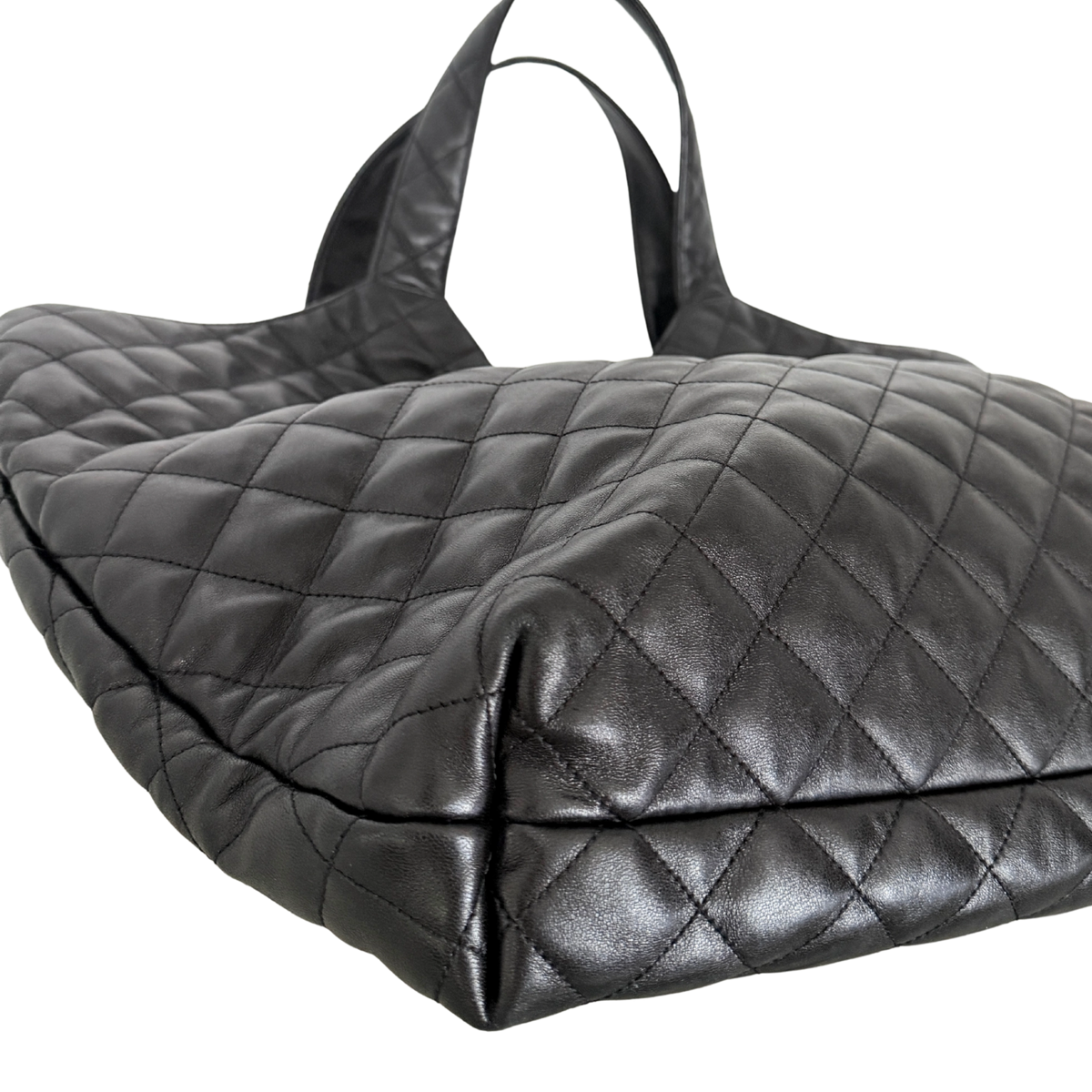 Saint Laurent ICARE Maxi-Shopper aus gestepptem Lammleder Schwarz / sehr gut Saint Laurent