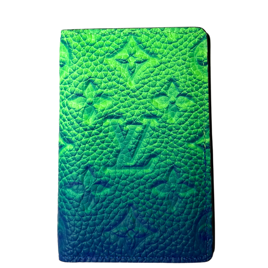 Louis Vuitton Pocket Organizer Taurillon Illusion Groen