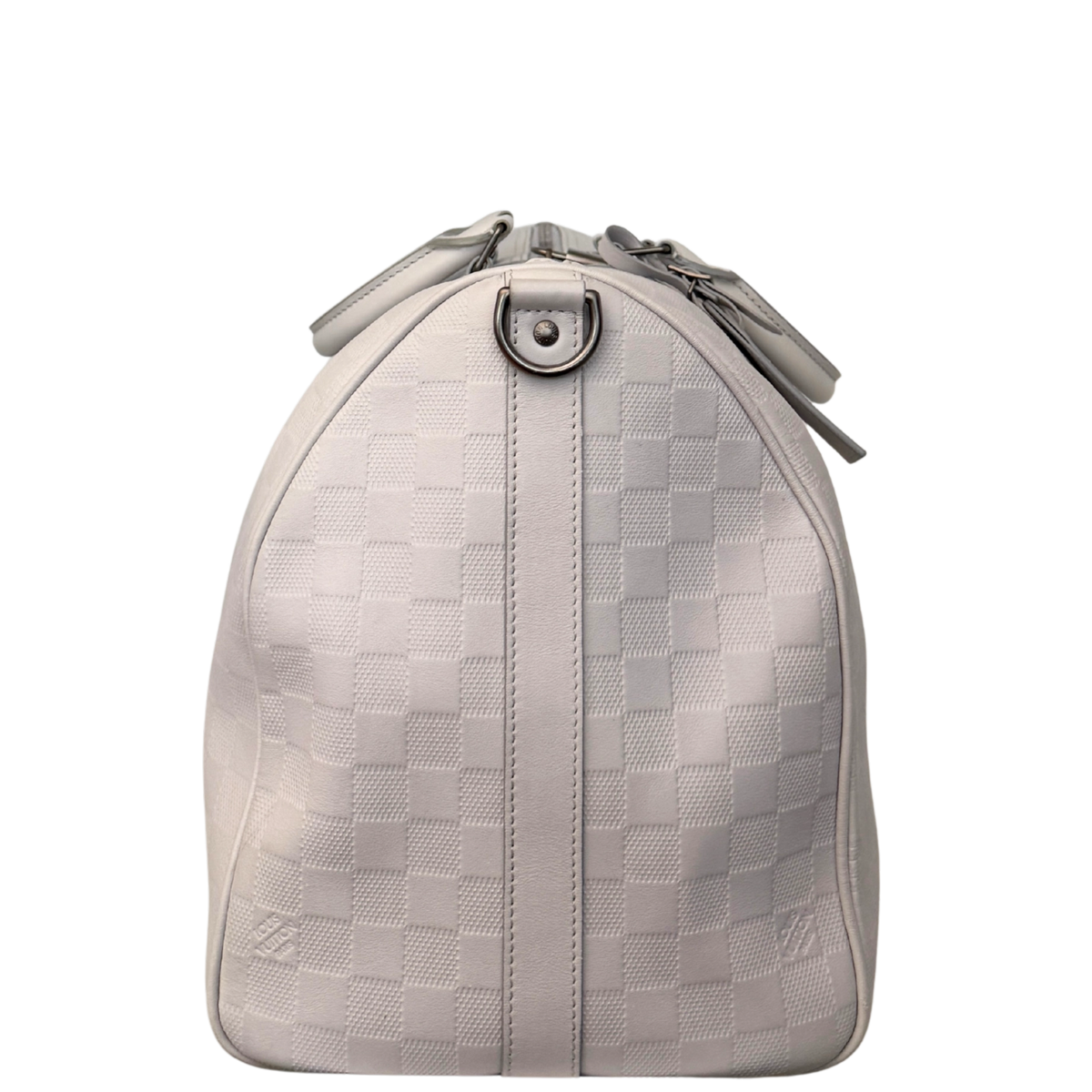 Louis Vuitton Infini Keepall 45 Bandoulière reistas lichtgrijs