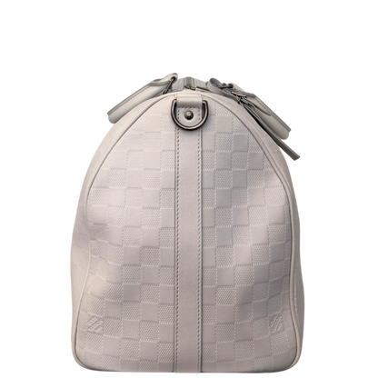 Louis Vuitton Infini Keepall 45 Bandoulière reistas lichtgrijs