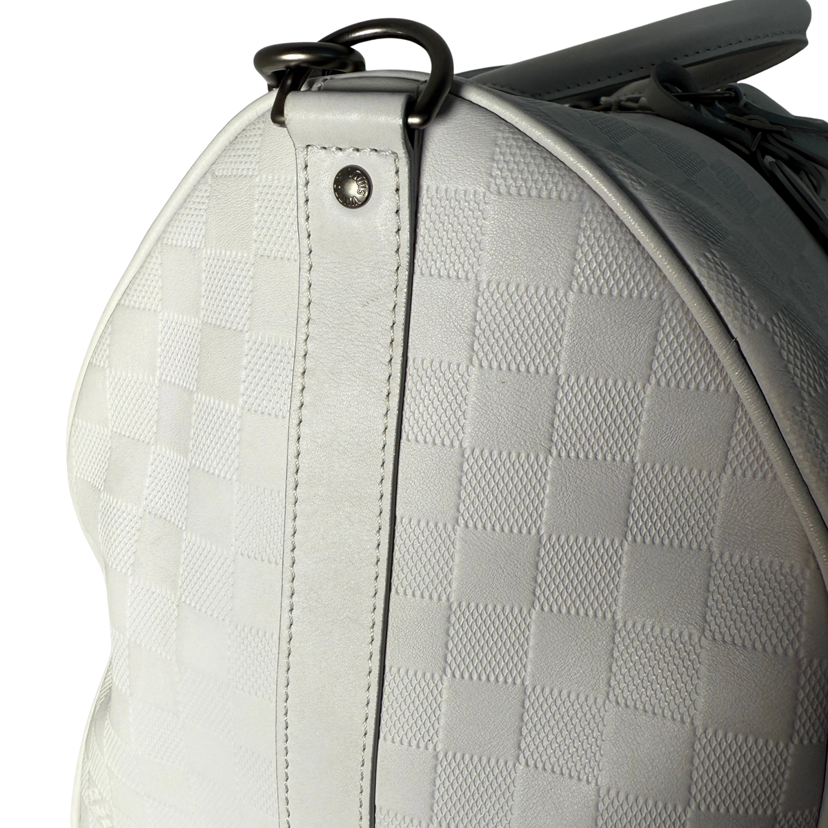 Louis Vuitton Infini Keepall 45 Bandoulière reistas lichtgrijs