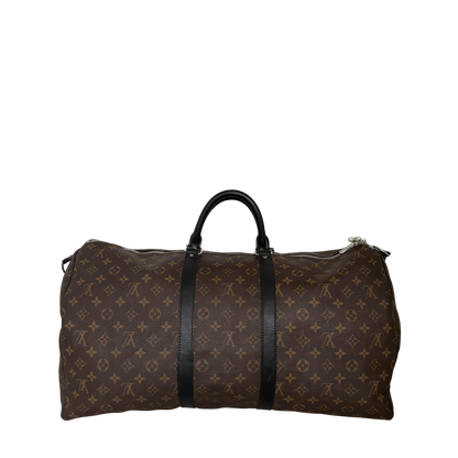 Louis Vuitton Keepall 55 Reisetasche mit Schulterriemen Braun / gut Louis Vuitton