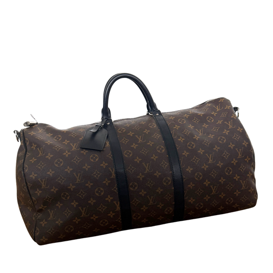 Louis Vuitton Keepall 55 Reisetasche mit Schulterriemen Braun / gut Louis Vuitton