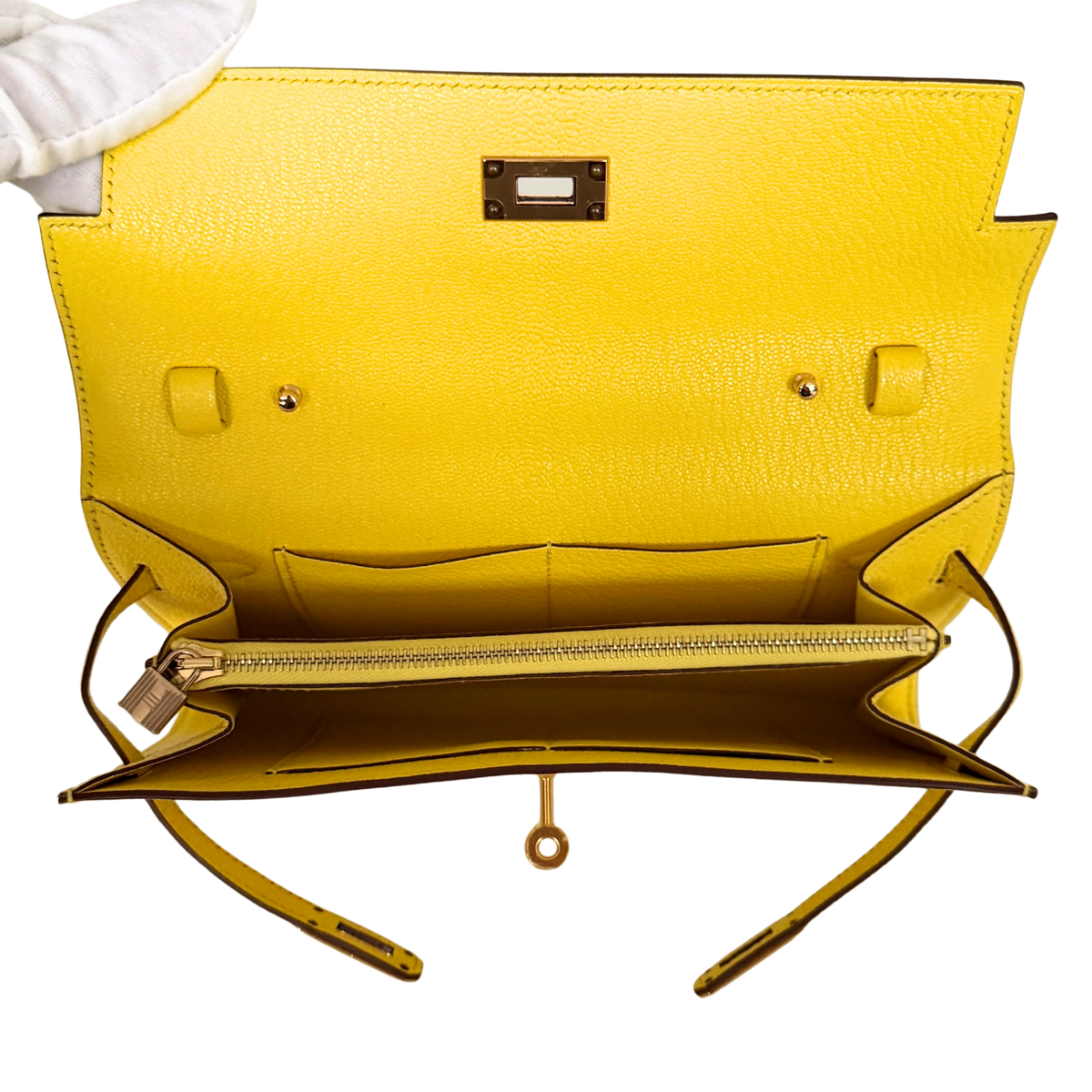 Hermès Kelly To Go Jaune Citron Fullset / neuwertig Hermès