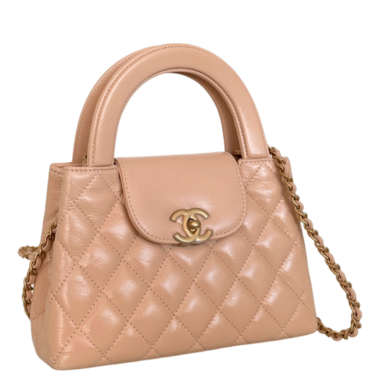 Chanel Kelly Mini Nano Shopper Handtas Beige