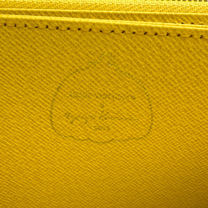 Louis Vuitton x Yayoi Kusama Zip Around Geldbörse in Epi-Leder M81960 Gelb Fullset / neuwertig Louis Vuitton