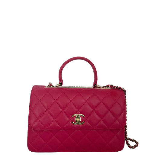 Chanel Trendy CC Top Handle Lammleder Pink / gut Chanel