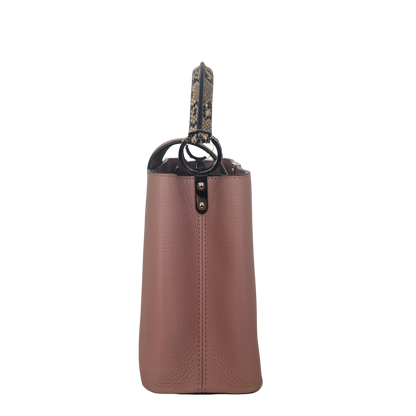 Louis Vuitton Capucines mit Schlangenledergriff Rosa N92801 / neuwertig Louis Vuitton