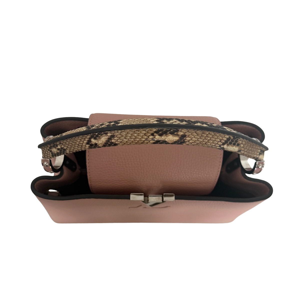 Louis Vuitton Capucines mit Schlangenledergriff Rosa N92801 / neuwertig Louis Vuitton