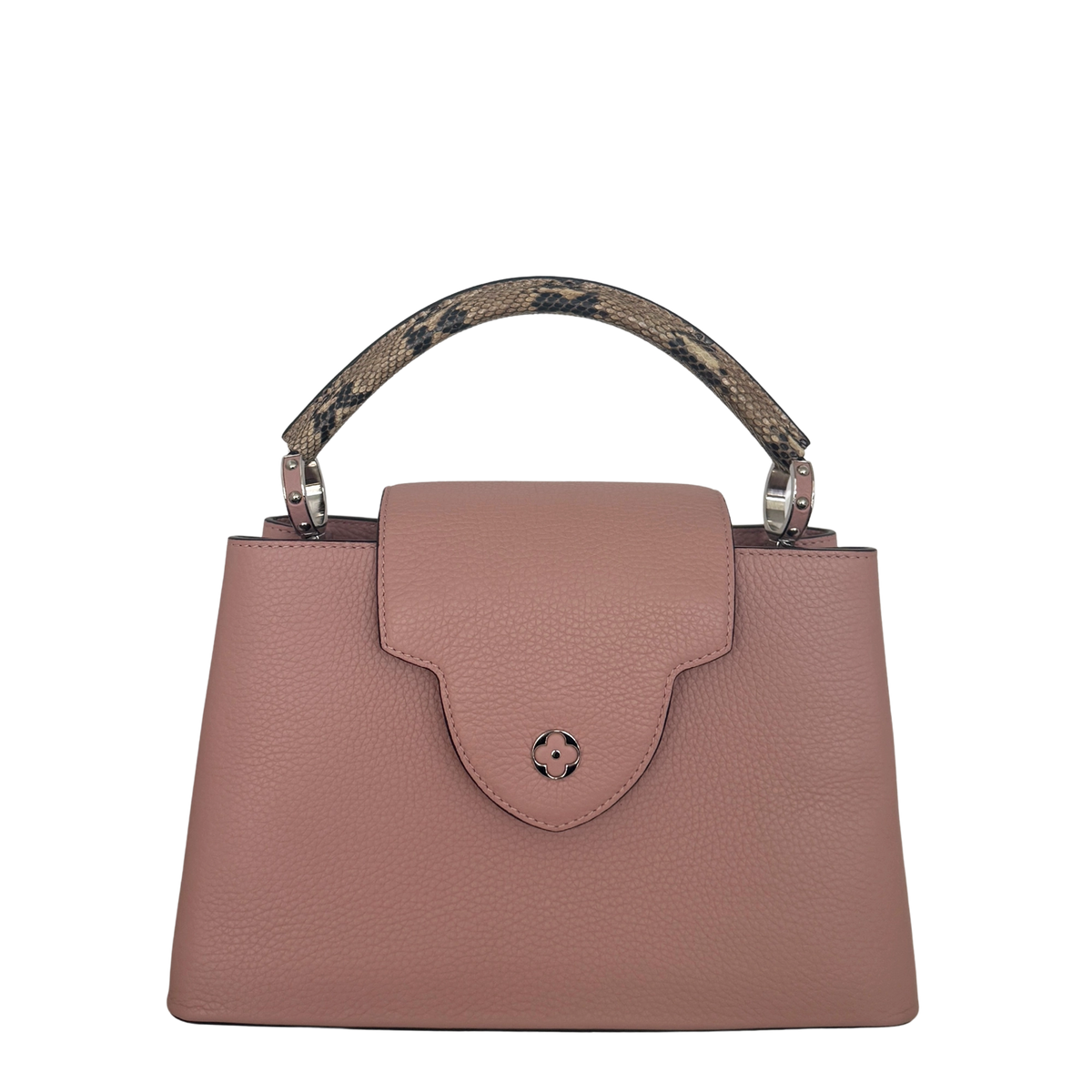 Louis Vuitton Capucines mit Schlangenledergriff Rosa N92801 / neuwertig Louis Vuitton
