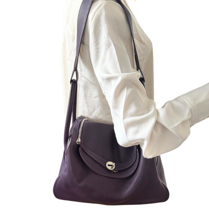 Hermès Lindy 34 Taurillon Clémence Ultraviolet / gut Hermès