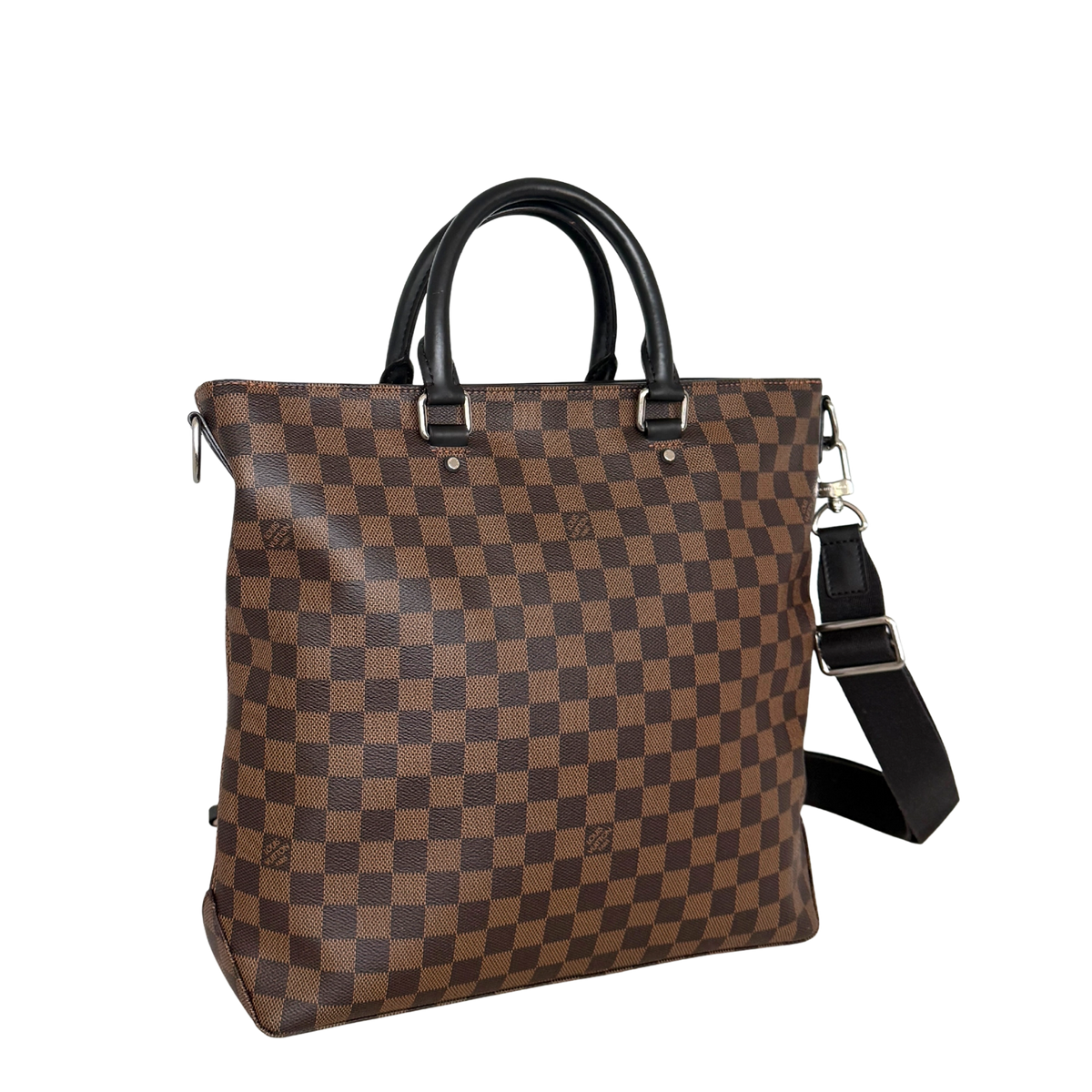Louis Vuitton Damier Ebene Jake Tote Bag N41559 Braun / sehr gut Louis Vuitton