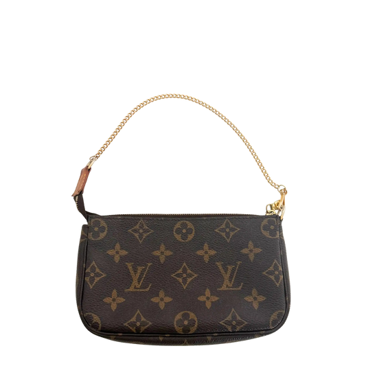Louis Vuitton Mini Pochette Braun / gut Louis Vuitton