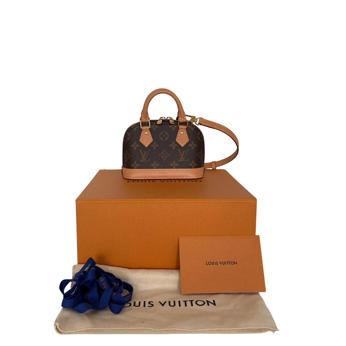 Louis Vuitton Nano Alma Monogram Canvas M82717 Braun Fullset 2025 / neuwertig Louis Vuitton