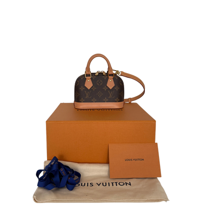 Louis Vuitton Nano Alma Monogram Canvas M82717 Braun Fullset 2025 / neuwertig Louis Vuitton