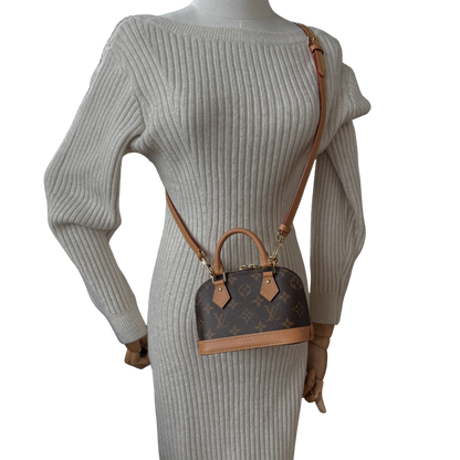 Louis Vuitton Nano Alma Monogram Canvas M82717 Braun Fullset 2025 / neuwertig Louis Vuitton