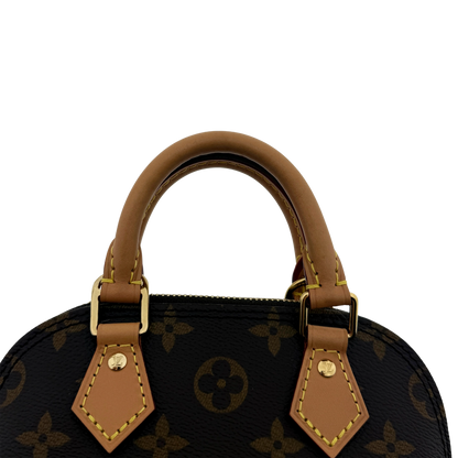 Louis Vuitton Nano Alma Monogram Canvas M82717 Braun Fullset 2025 / neuwertig Louis Vuitton