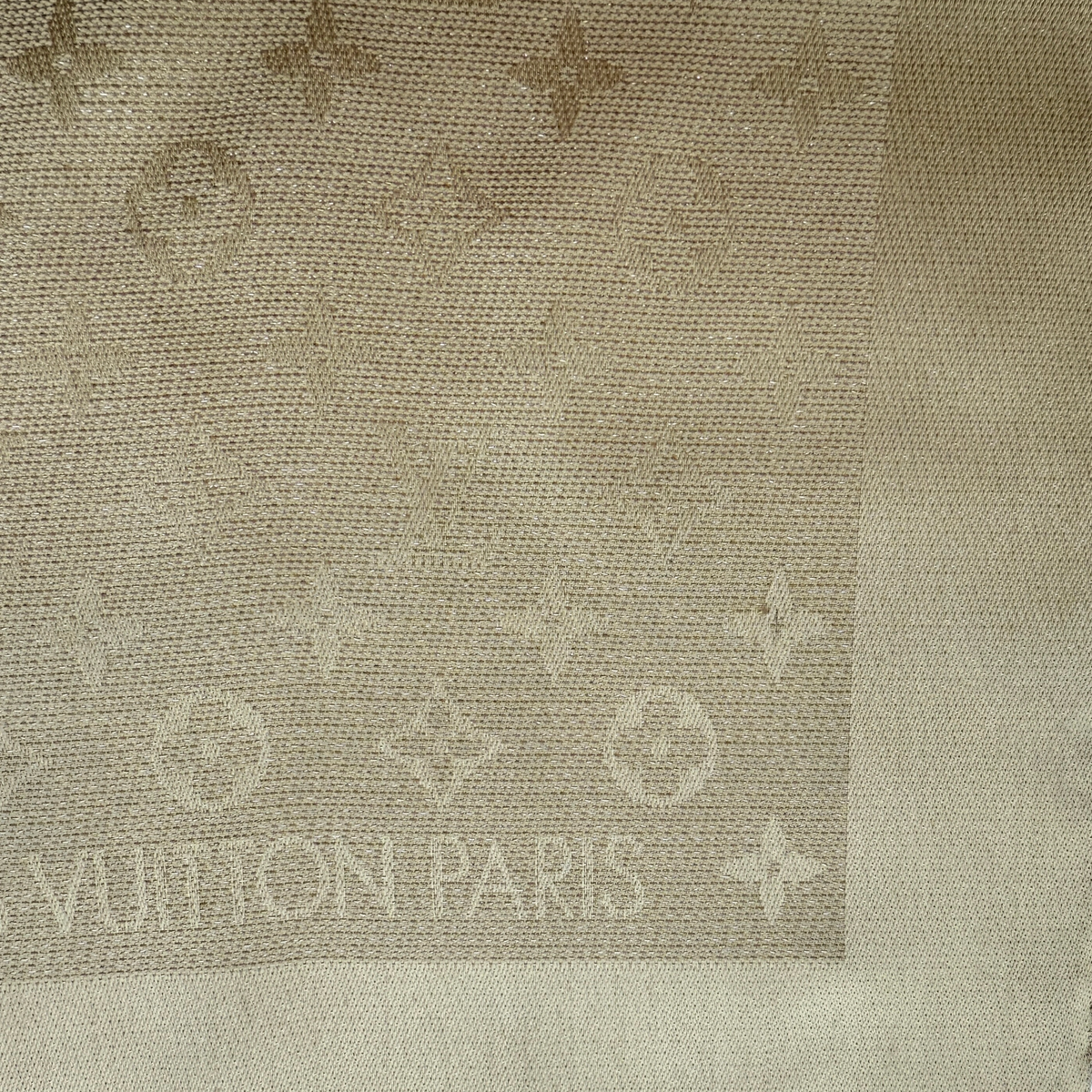 Louis Vuitton Monogram Shine Sjaal Beige