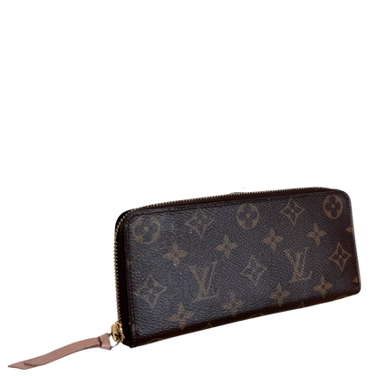 Louis Vuitton Clémence Geldbörse in Monogram Canvas M61298 Braun / gut Louis Vuitton