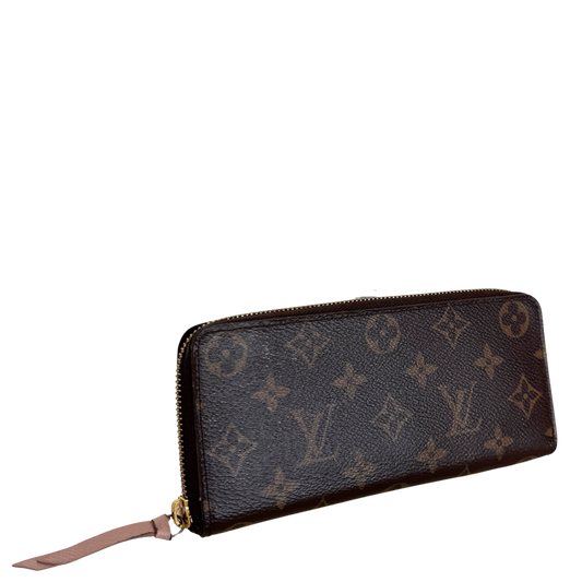 Louis Vuitton Clémence Geldbörse in Monogram Canvas M61298 Braun / gut Louis Vuitton