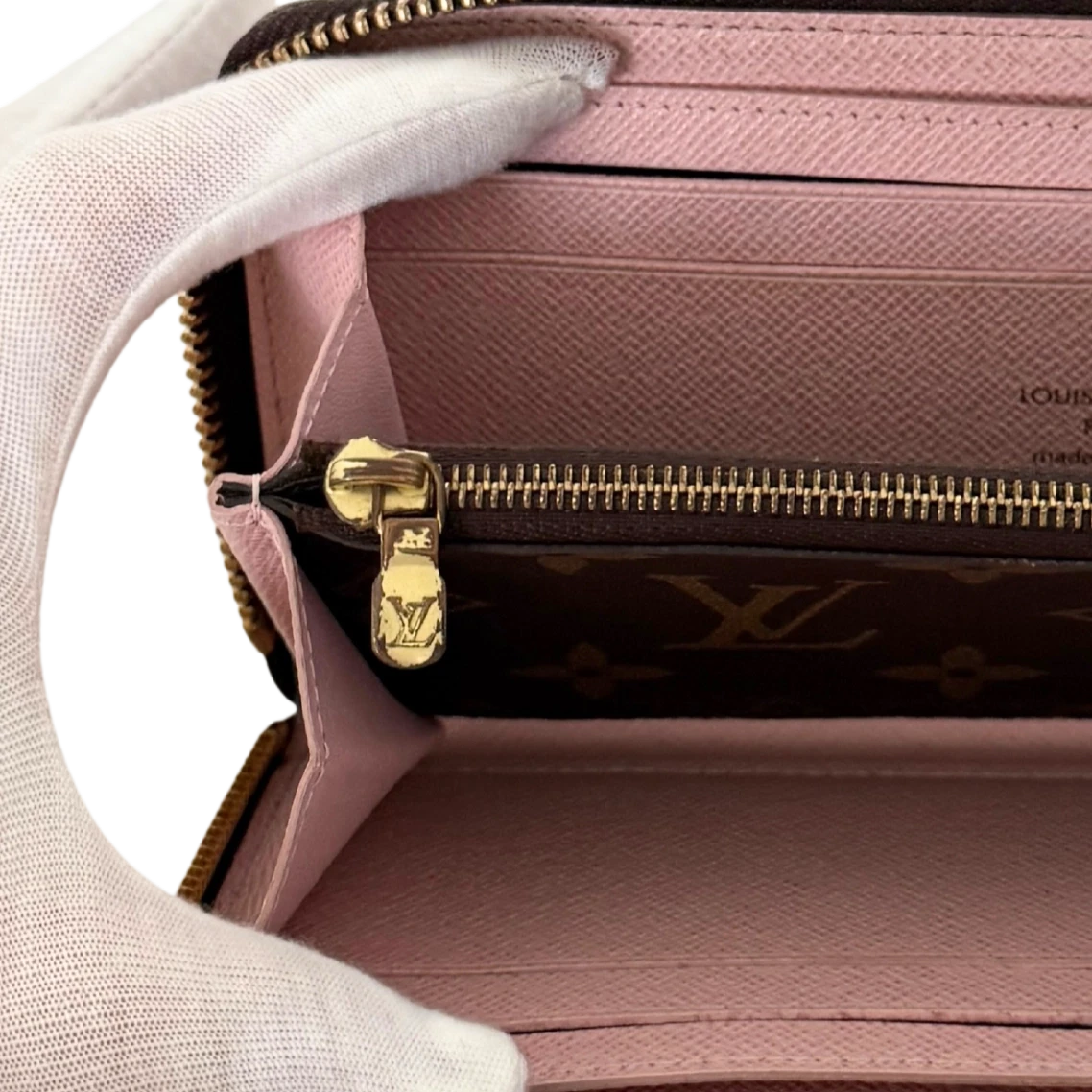 Louis Vuitton Clémence Geldbörse in Monogram Canvas M61298 Braun / gut Louis Vuitton