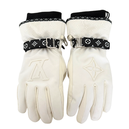 Louis Vuitton LV Snow Handschuhe Weiß / sehr gut Louis Vuitton