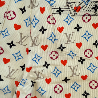 Louis Vuitton Monogram Jeans aus Baumwolle Größe 42 Multicolor / sehr gut Louis Vuitton