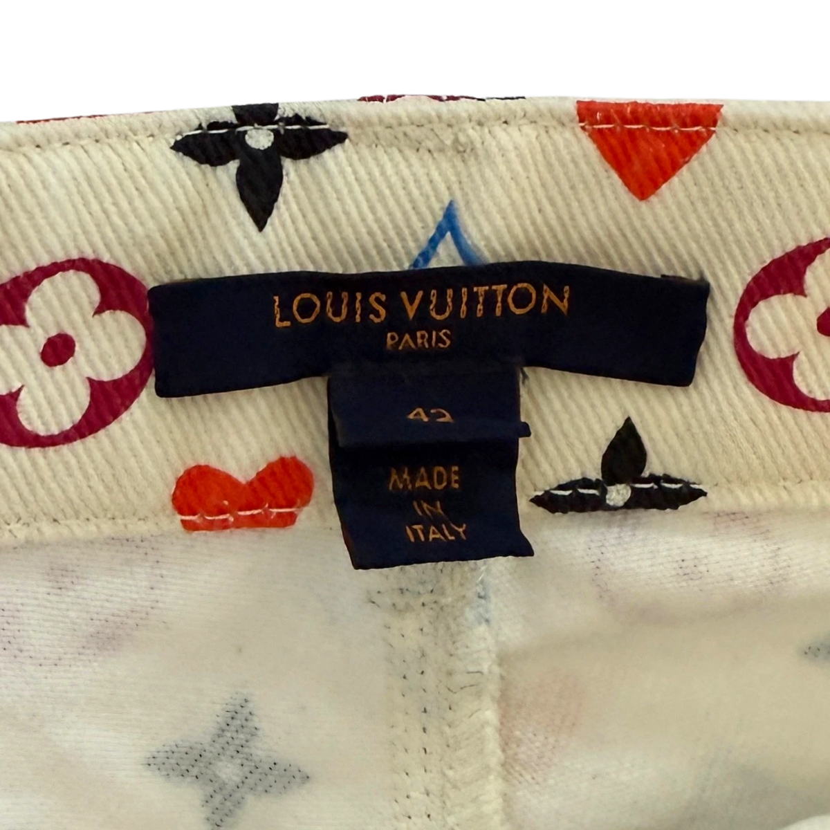 Louis Vuitton Monogram Jeans aus Baumwolle Größe 42 Multicolor / sehr gut Louis Vuitton