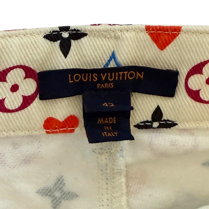 Louis Vuitton Monogram Jeans aus Baumwolle Größe 42 Multicolor / sehr gut Louis Vuitton