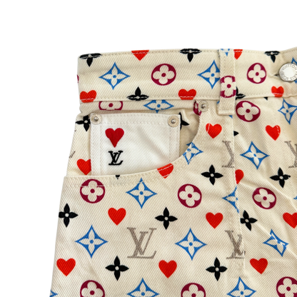 Louis Vuitton Monogram Jeans aus Baumwolle Größe 42 Multicolor / sehr gut Louis Vuitton