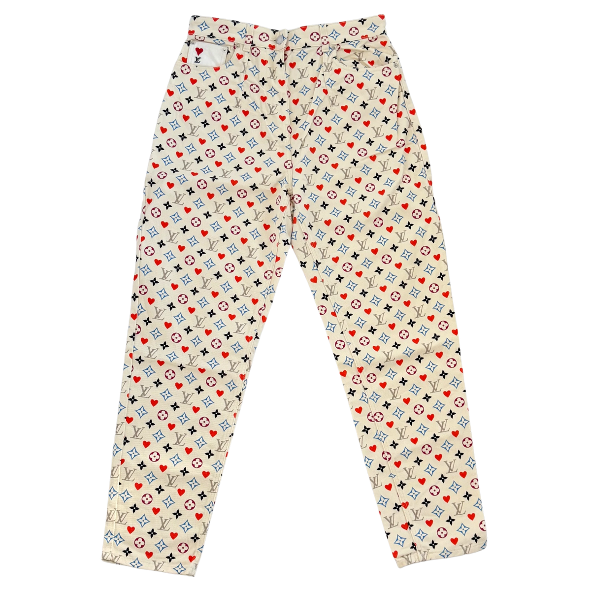Louis Vuitton Monogram Jeans aus Baumwolle Größe 42 Multicolor / sehr gut Louis Vuitton