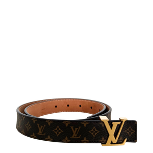 Louis Vuitton LV Initiales riem 75cm Monogram Canvas bruin