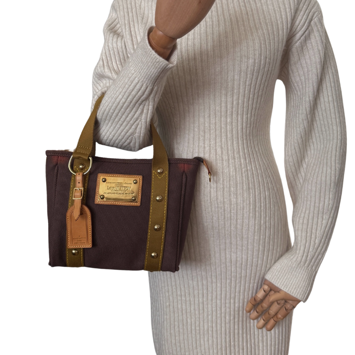 Louis Vuitton Tote Bag Antigua Cabas PM M40089 Braun / sehr gut Louis Vuitton