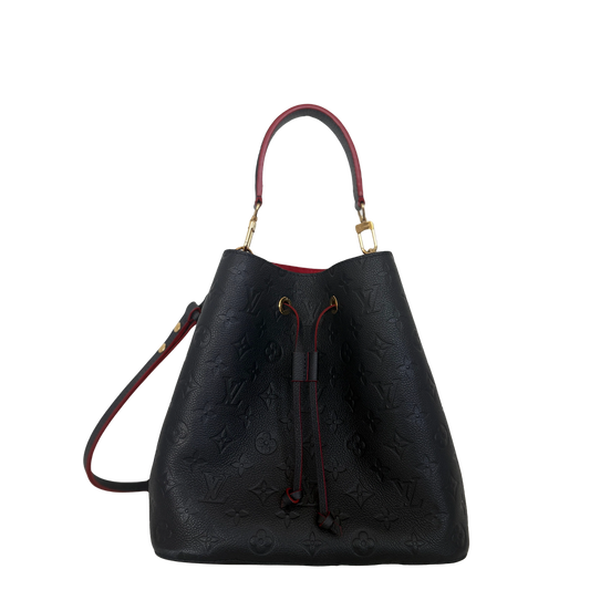 Louis Vuitton NéoNoé MM Marineblau Empreinte-Leder / sehr gut Louis Vuitton