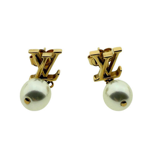 Louis Vuitton LV Iconic Louisa Earrings Gold Full Set / As New