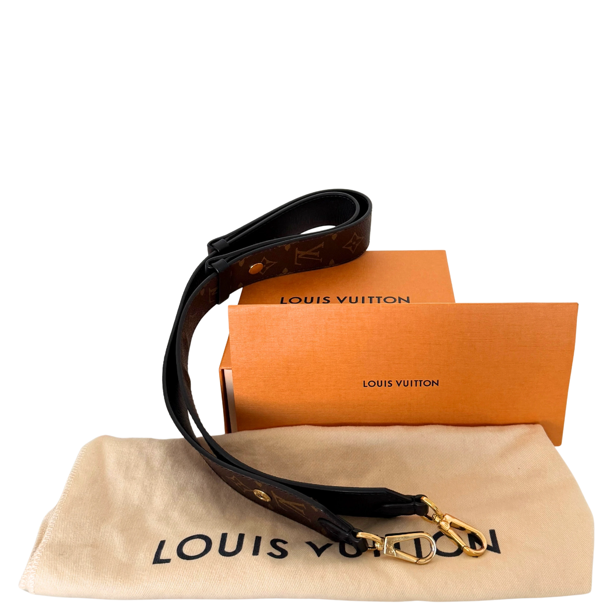 Louis Vuitton Monogram Canvas Schulterriemen J02465 Braun / sehr gut Louis Vuitton