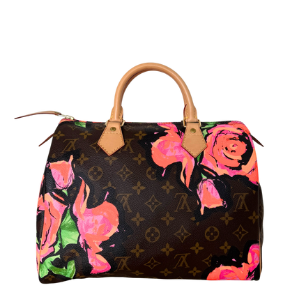 Louis Vuitton Speedy 30 Roses Monogram Canvas Braun / neuwertig Louis Vuitton