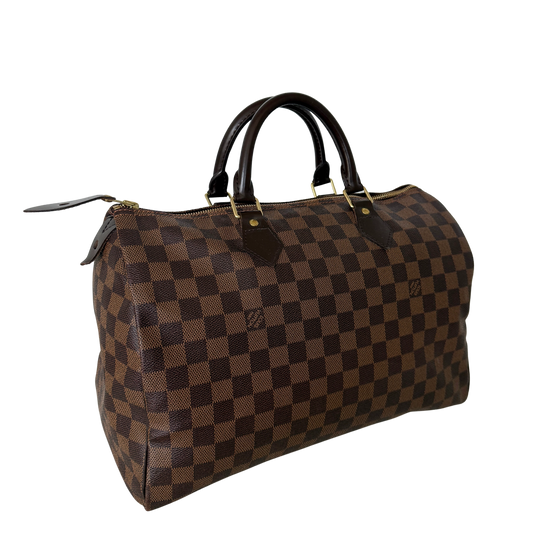 Louis Vuitton Speedy 35 Damier Ebene Braun Fullset/ sehr gut Louis Vuitton