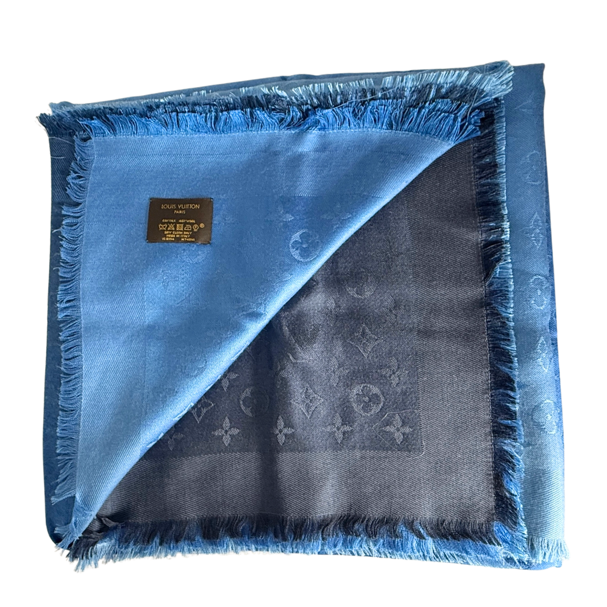 Louis Vuitton Monogram Shine Sjaal Blauw