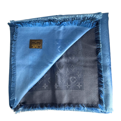 Louis Vuitton Monogram Shine Sjaal Blauw