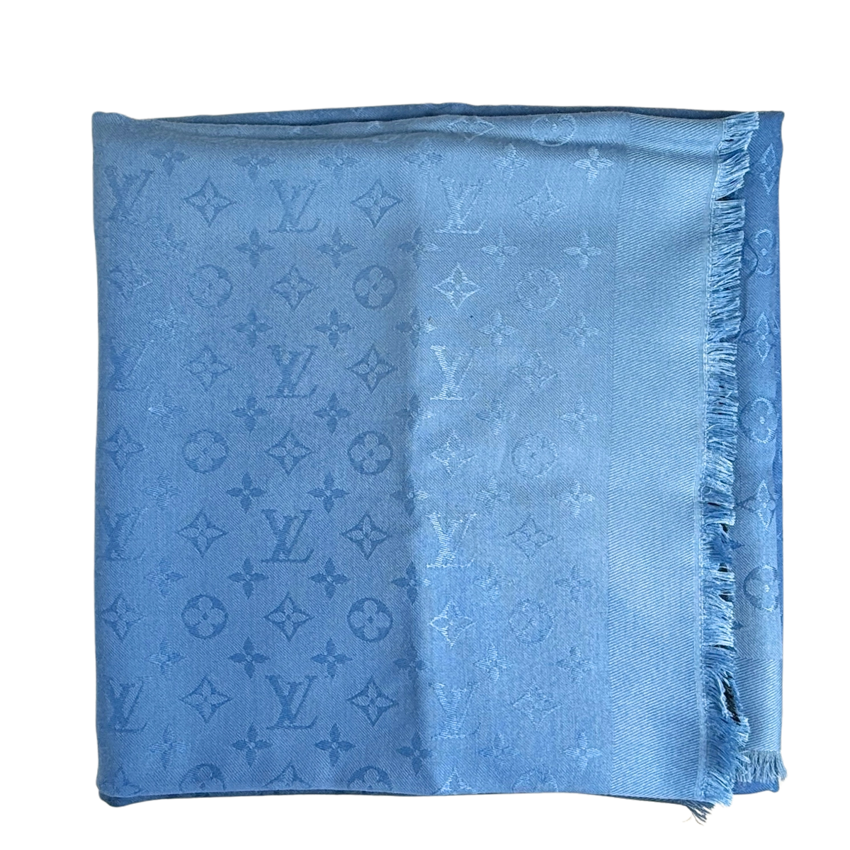 Louis Vuitton Monogram Shine Sjaal Blauw