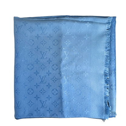 Louis Vuitton Monogram Shine Sjaal Blauw